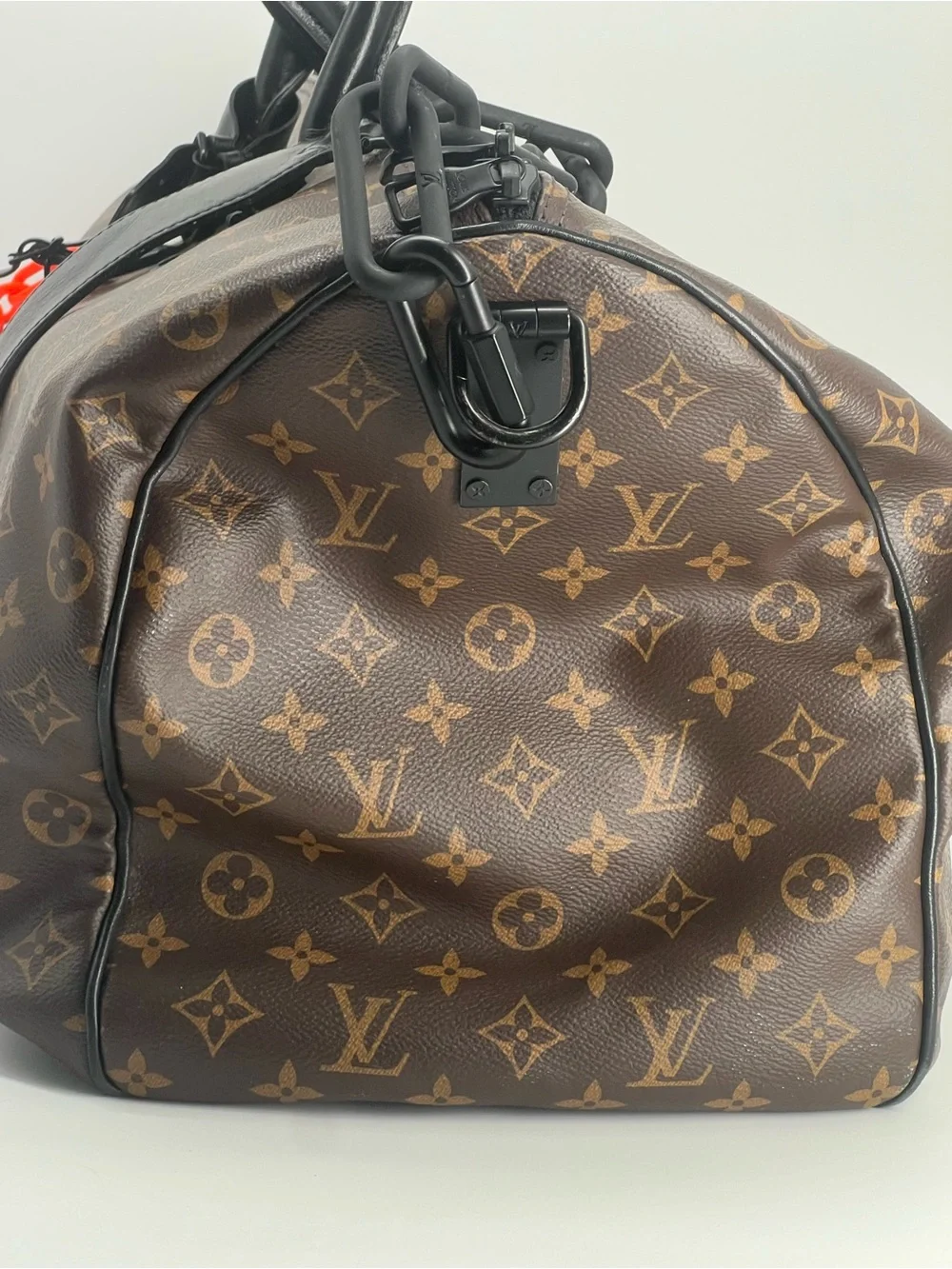 Louis Vuitton Keepall Bandouliere 50 Monogram Brown Leather Duffel Bag